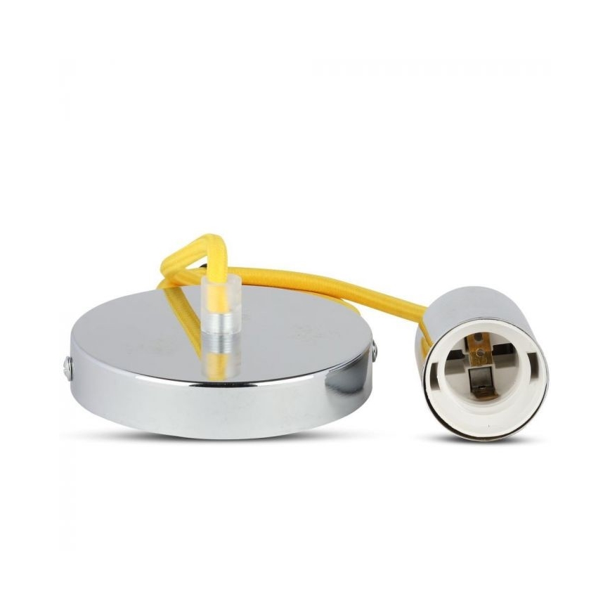 Cabo de carregamento 1xE27/60W/230V amarelo/cromado brilhante