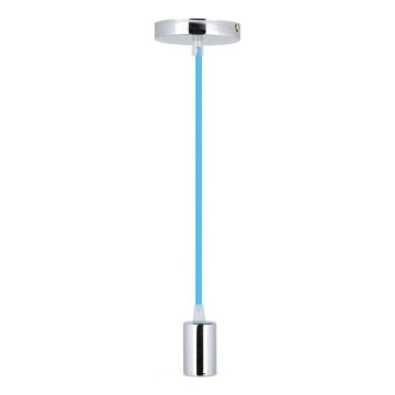 Cabo de carregamento 1xE27/60W/230V azul/cromado brilhante