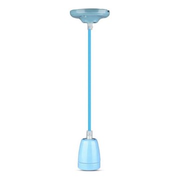 Cabo de carregamento 1xE27/60W/230V azul/porcelana
