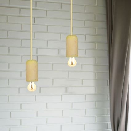Cabo de carregamento 1xE27/60W/230V betão/amarelo