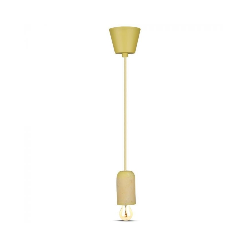Cabo de carregamento 1xE27/60W/230V betão/amarelo