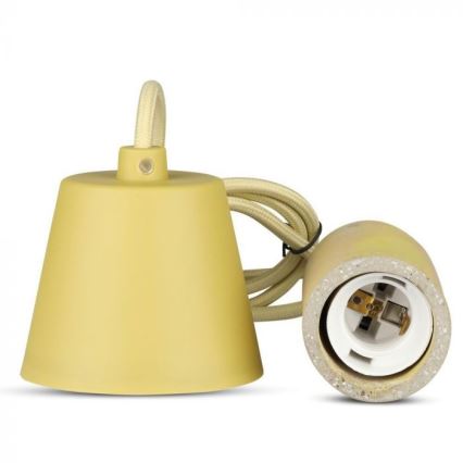 Cabo de carregamento 1xE27/60W/230V betão/amarelo