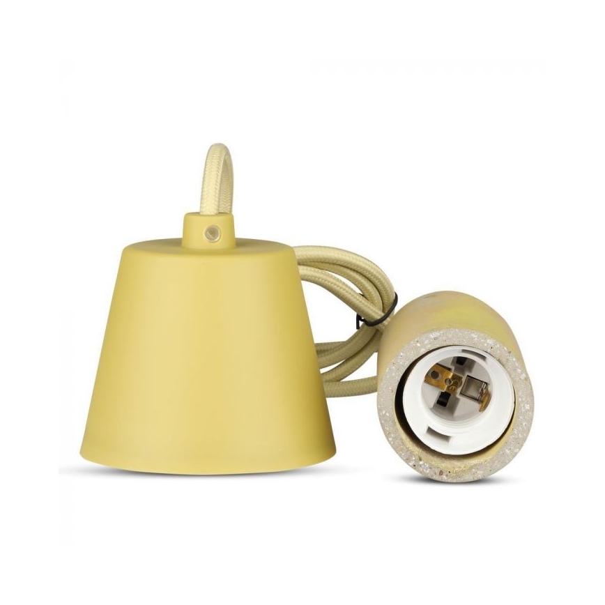 Cabo de carregamento 1xE27/60W/230V betão/amarelo