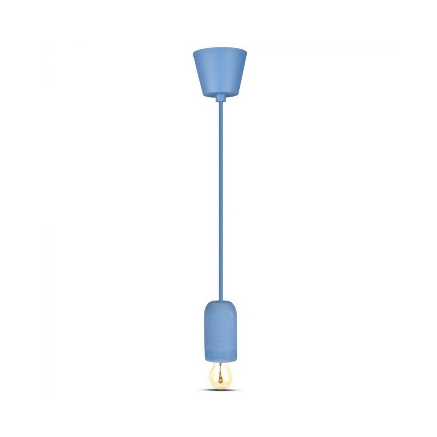 Cabo de carregamento 1xE27/60W/230V betão/azul