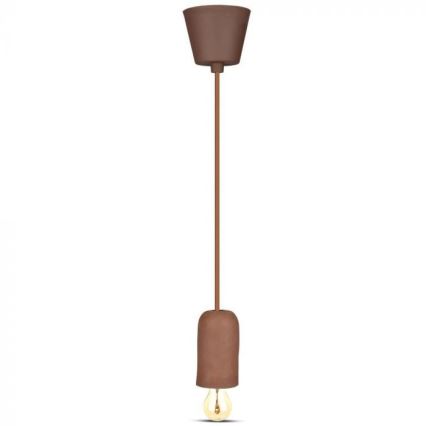 Cabo de carregamento 1xE27/60W/230V betão/castanho