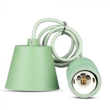 Cabo de carregamento 1xE27/60W/230V betão/verde