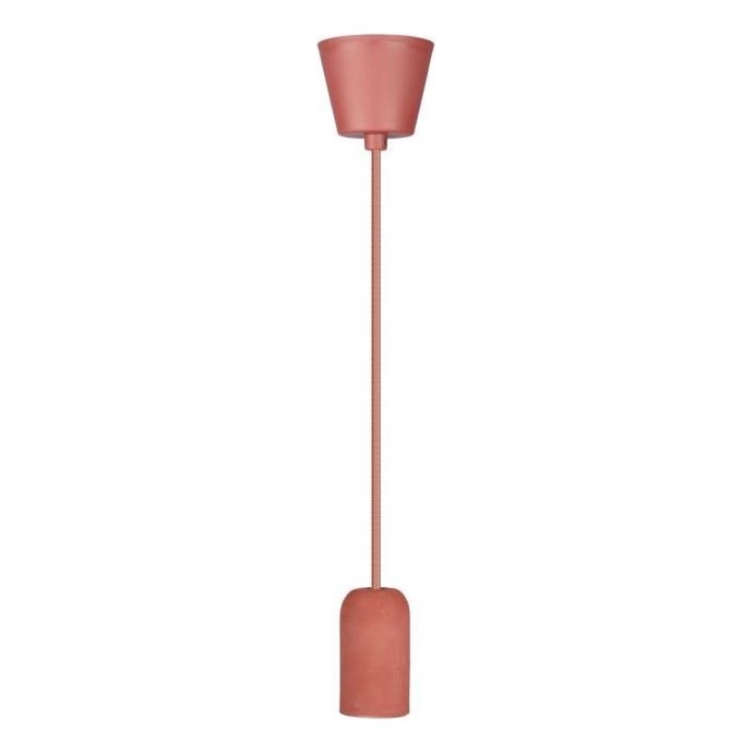 Cabo de carregamento 1xE27/60W/230V betão/vermelho