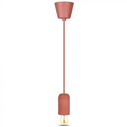 Cabo de carregamento 1xE27/60W/230V betão/vermelho