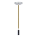 Cabo de carregamento 1xE27/60W/230V castanho/cromado brilhante