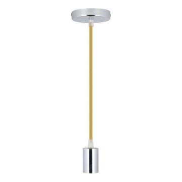 Cabo de carregamento 1xE27/60W/230V castanho/cromado brilhante