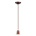 Cabo de carregamento 1xE27/60W/230V castanho/porcelana