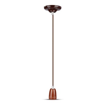 Cabo de carregamento 1xE27/60W/230V castanho/porcelana