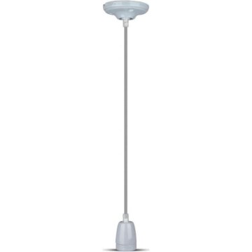 Cabo de carregamento 1xE27/60W/230V cinzento/porcelana