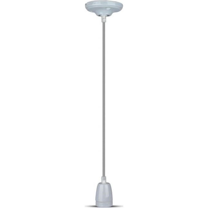 Cabo de carregamento 1xE27/60W/230V cinzento/porcelana