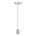 Cabo de carregamento 1xE27/60W/230V rosa claro/cromado brilhante