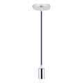 Cabo de carregamento 1xE27/60W/230V roxo/cromado brilhante