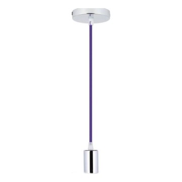 Cabo de carregamento 1xE27/60W/230V roxo/cromado brilhante