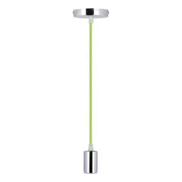 Cabo de carregamento 1xE27/60W/230V verde/cromado brilhante