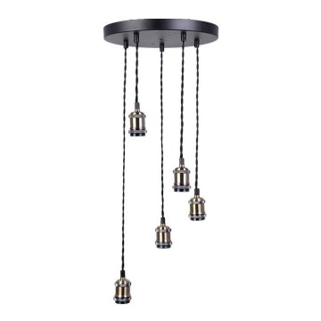 Cabo de carregamento 5xE27/60W/230V bronze