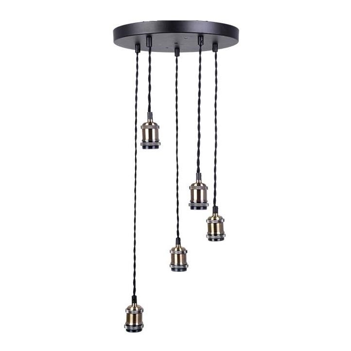 Cabo de carregamento 5xE27/60W/230V bronze