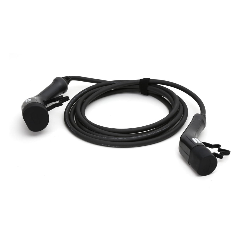 Cabo de carregamento para carros elétricos tipo 2 5m 11kW 16A IP54 preto