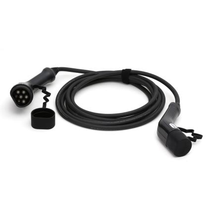 Cabo de carregamento para carros elétricos tipo 2 5m 11kW 16A IP54 preto