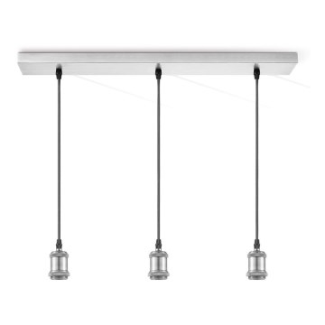 Cabo de carregamento VINTAGE 3xE27/40W/230V cromado mate
