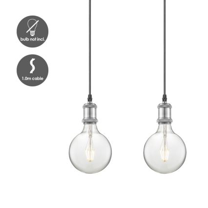 Cabo de carregamento VINTAGE 3xE27/40W/230V cromado mate