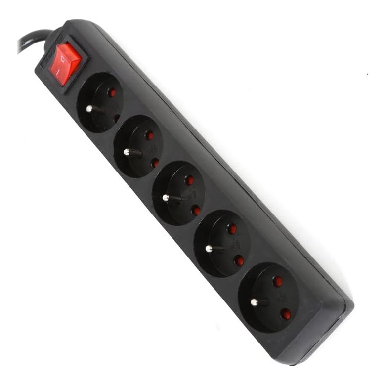 Cabo de extensão com interruptor 5Z Type E 1,5m preto