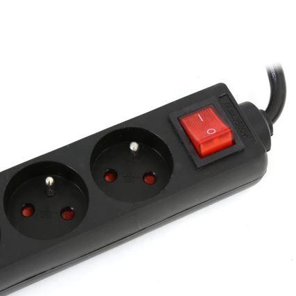 Cabo de extensão com interruptor 5Z Type E 1,5m preto