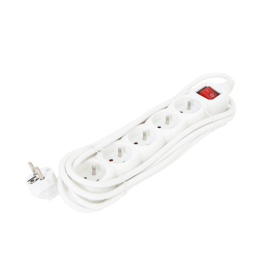 Cabo de extensão com interruptor 5Z Type E 3m branco