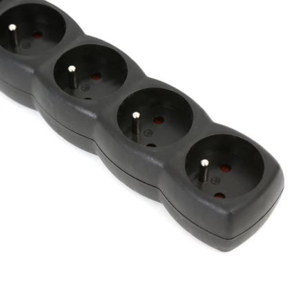 Cabo de extensão com interruptor 5Z Type E 3m preto