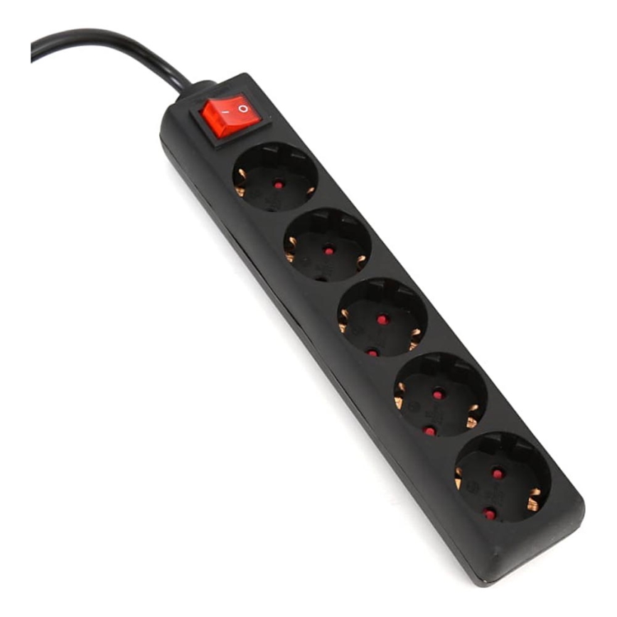 Cabo de extensão com interruptor 5Z Type F 3m preto
