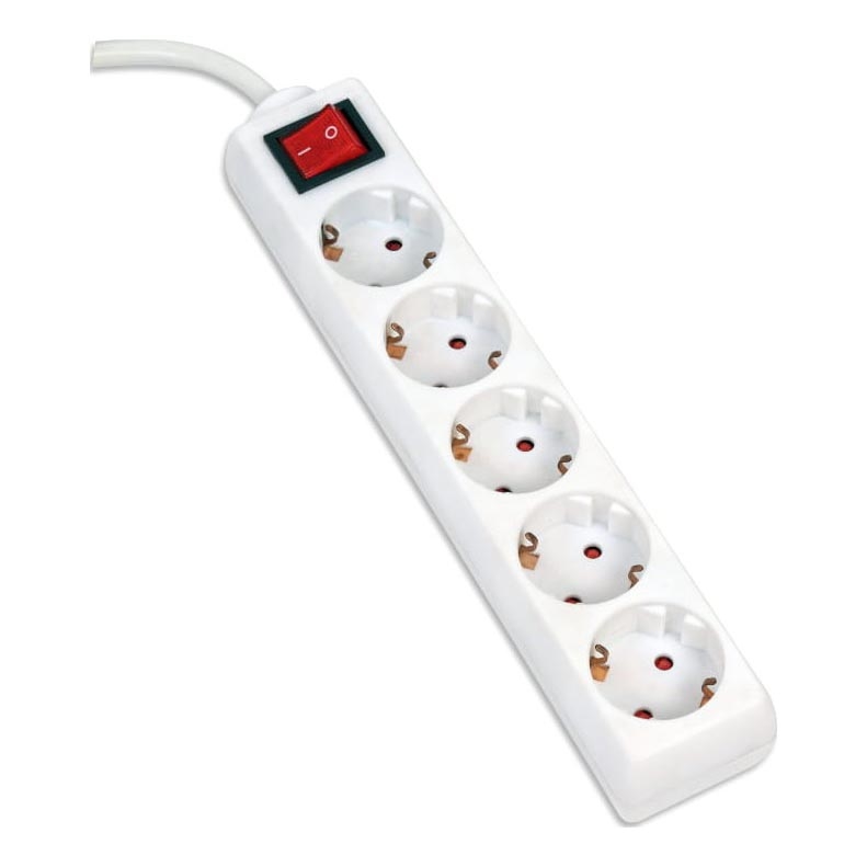 Cabo de extensão com interruptor 5Z Type F 5m branco