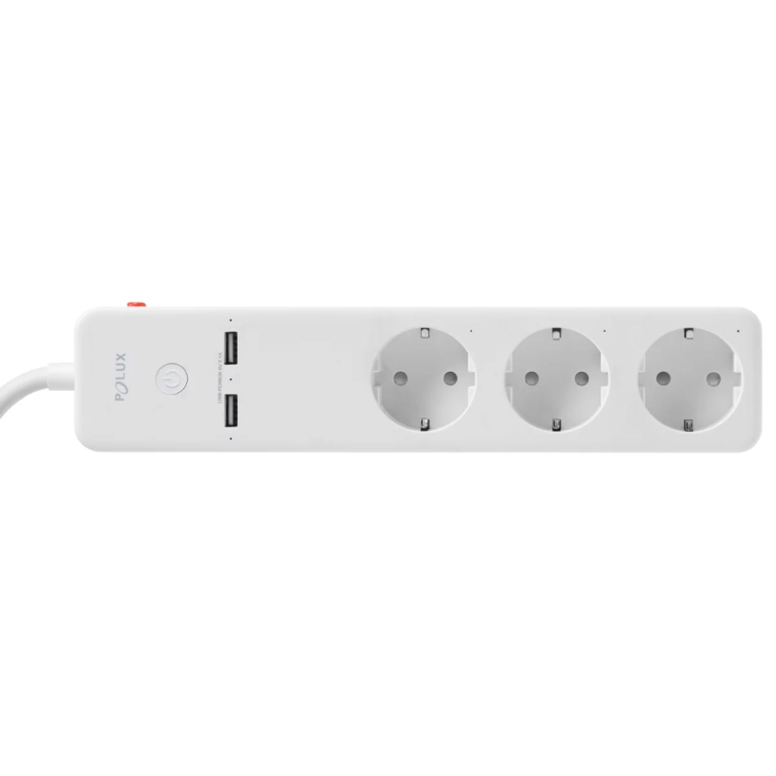 Cabo de extensão SMART com interruptor 1,5m + 2xUSB/Wi-Fi Tuya SCHUKO
