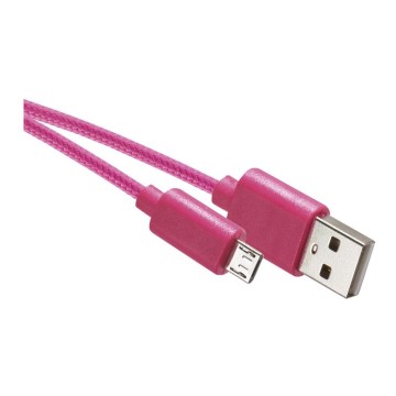 Cabo USB USB 2.0 A konektor/USB B micro konektor rosa