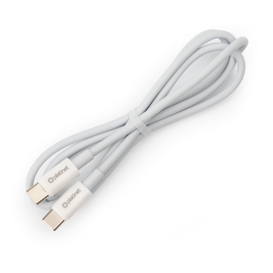 Cabo USB USB-C / USB-C conector 60W 1m branco