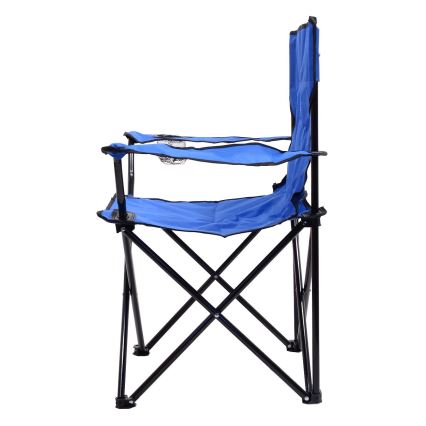 Cadeira de campismo dobrável azul