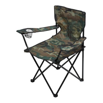 Cadeira de campismo dobrável camuflada