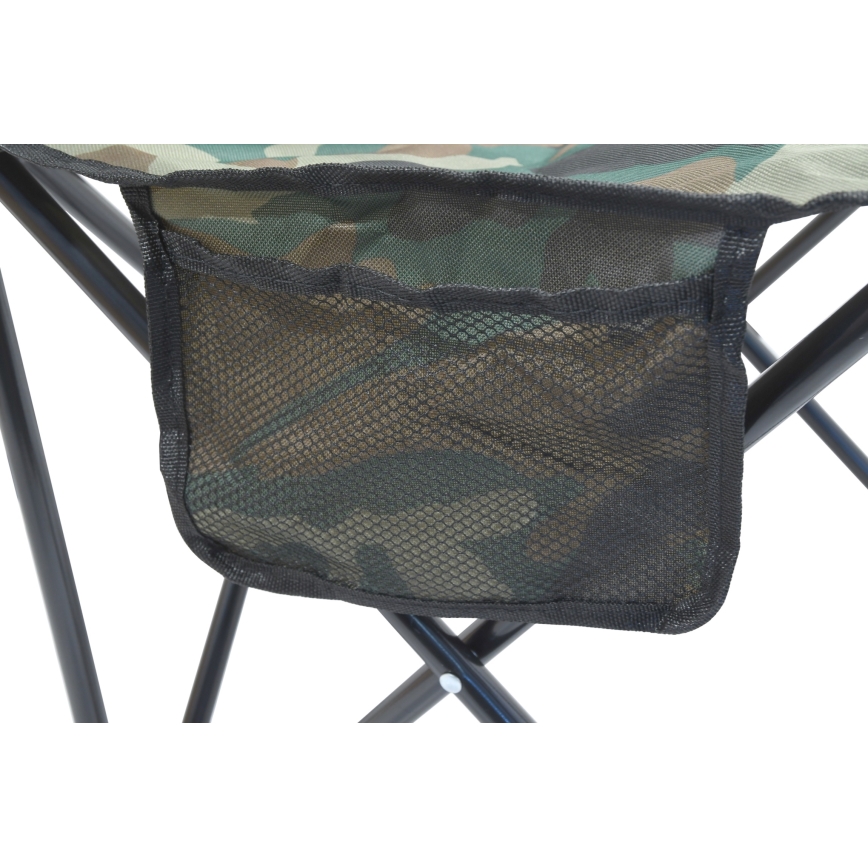 Cadeira de campismo dobrável camuflada