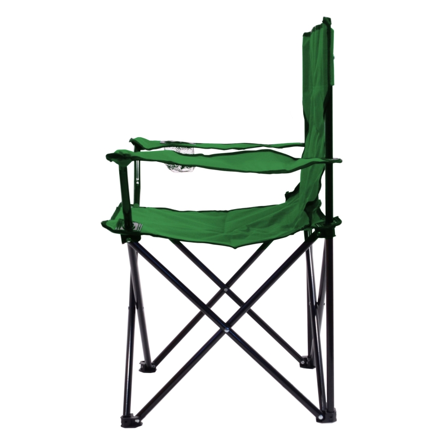 Cadeira de campismo dobrável verde
