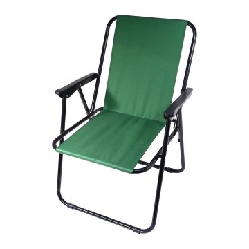 Cadeira de campismo dobrável verde