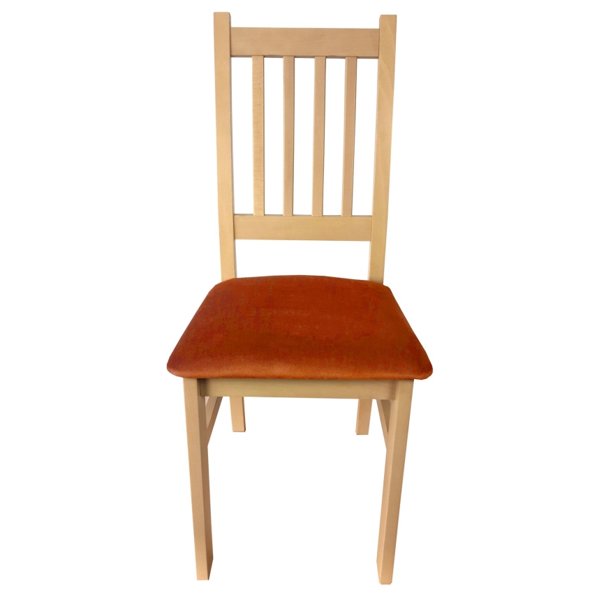 Cadeira de jantar SIMON faia/laranja