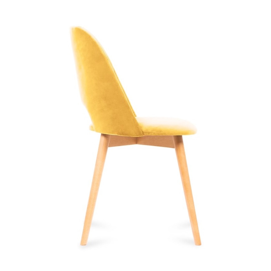 Cadeira de jantar TINO 86x48 cm amarelo/ carvalho claro