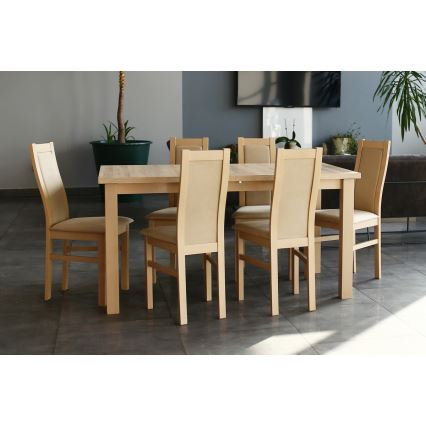 Cadeira de jantar ZOE faia/creme