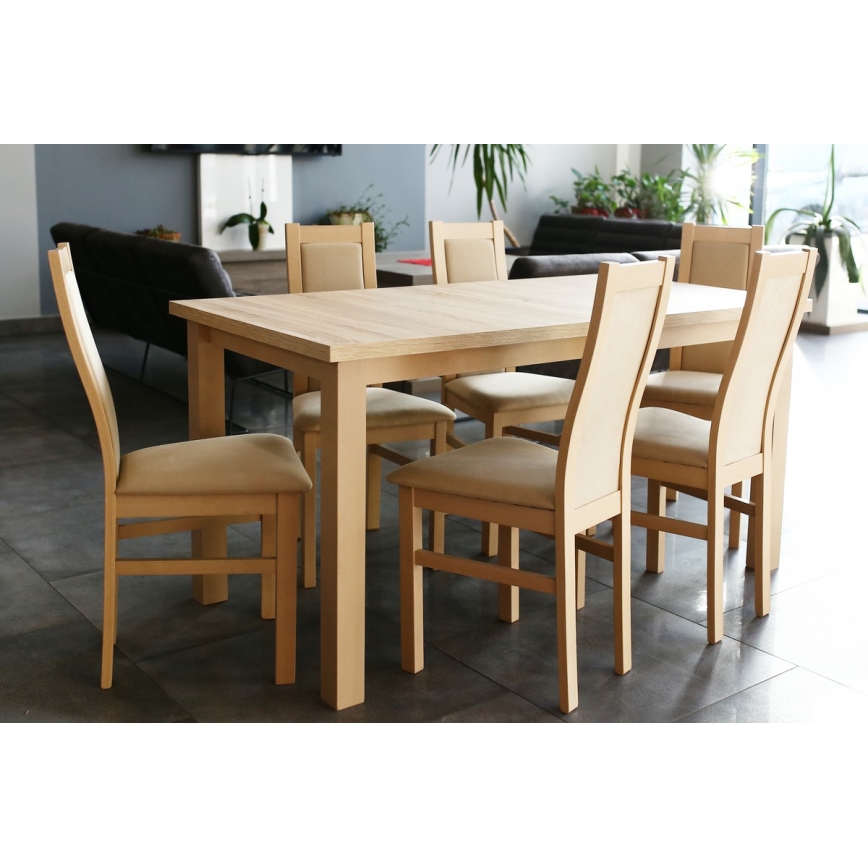 Cadeira de jantar ZOE faia/creme