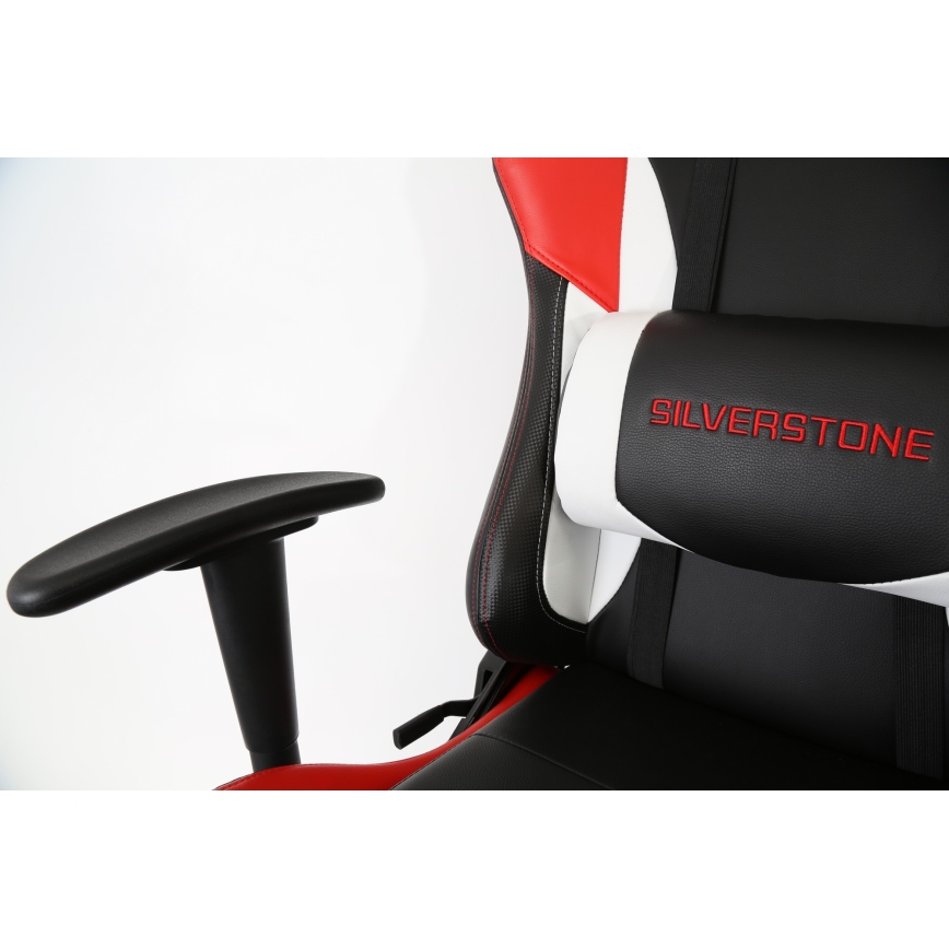 Cadeira de jogo VARR Silverstone preto/vermelho