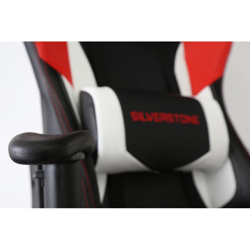 Cadeira de jogo VARR Silverstone preto/vermelho