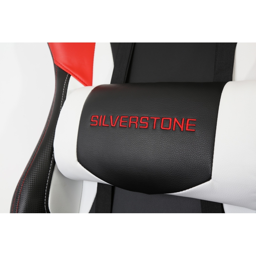 Cadeira de jogo VARR Silverstone preto/vermelho