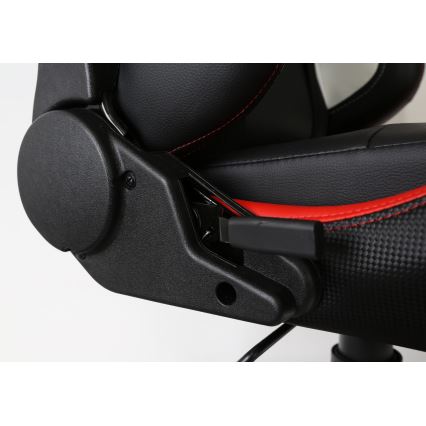 Cadeira de jogo VARR Silverstone preto/vermelho